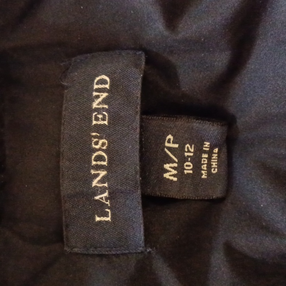LAND'S END Women's Black Down/Feather 3/4 Coat. MP (10-12) - Picture 12 of 14